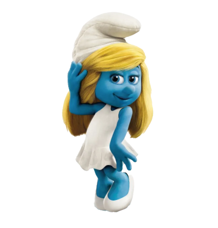 Smurfs Birthday Smurf, party hat, blowing candles, free png